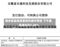 帕米亚盆地皇室信托盘中异动 下午盘急速拉升5.00%